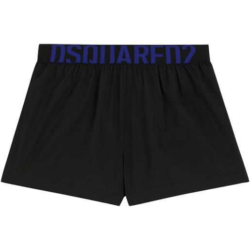 DSQUARED2 costume da bagno uomo con logo elastico