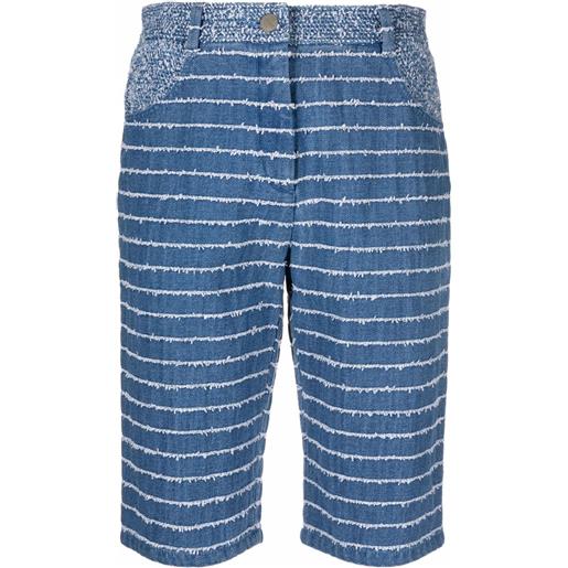 Krizia shorts con frange - blu