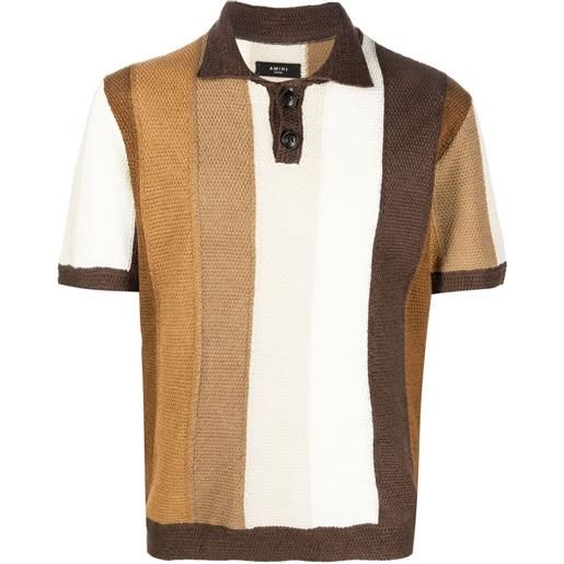 AMIRI polo con design color-block - marrone