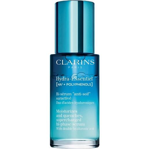 Clarins hydra-essentiel [ha²] siero bifase idratante 30 ml siero bifase arricchito di acidi ialuronici per un'idratazione ultra-attiva