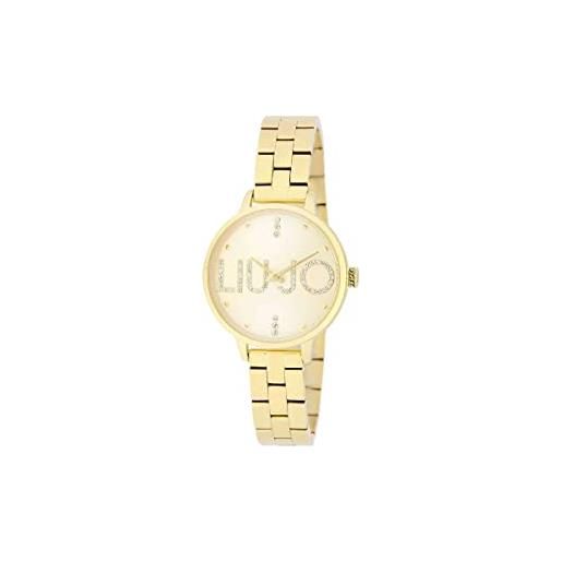 Liu jo orologio time donna colore oro con cinturino in acciaio inossidabile impermeabile 3bar diametro cassa 32mm tlj2040