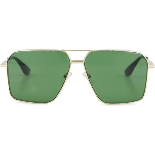 Alexander McQueen Eyewear occhiali da sole squadrati - oro