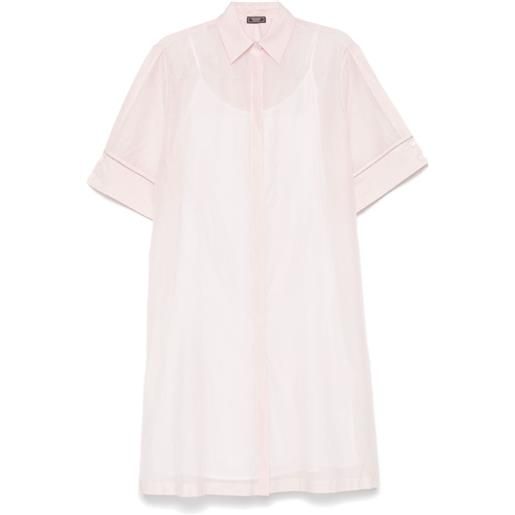 Peserico abito midi semi trasparente - rosa