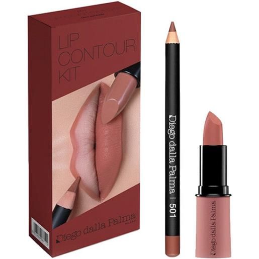 Diego Dalla Palma lip contour kit rossetto + matita - n. 501 nude + matita 12cm get naked