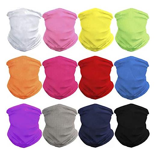 GUIFIER fascia bandana multiuso, copricapo multifunzione bandana foulard scaldacollo fazzoletto da collo fascia elastico, maschera sciarpa senza cuciture multifunzionale per yoga, motociclismo