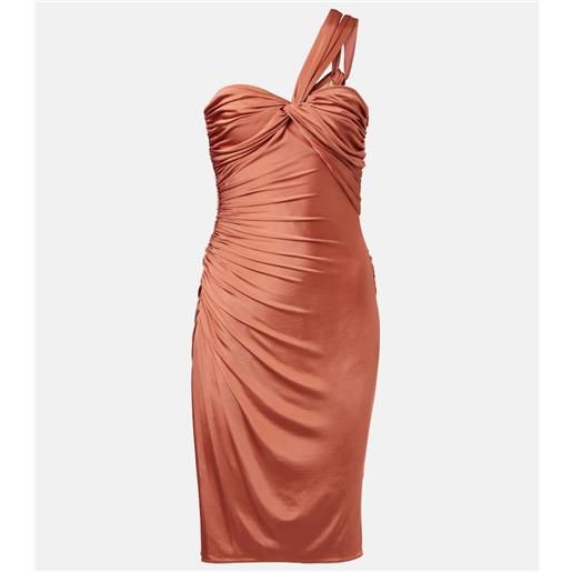 Tom Ford abito midi in jersey con ruches