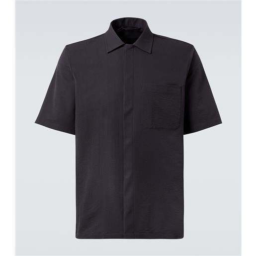 Herno polo in seersucker a righe