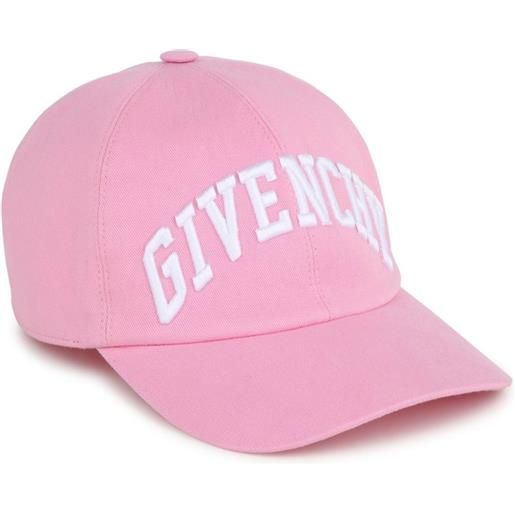 Givenchy Kids cappello baseball con ricamo logo - rosa