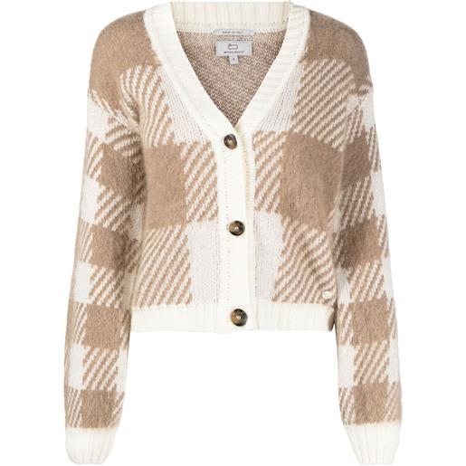 Woolrich cardigan a quadri - toni neutri