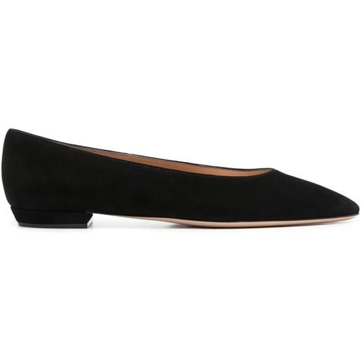 Gianvito Rossi ballerine in nabuk - nero
