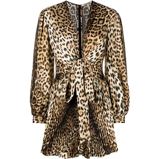 Roberto Cavalli abito corto con stampa - arancione