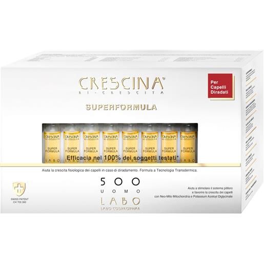 Crescina labo Crescina ri crescita super formula 500 uomo 40 fiale 3,5ml