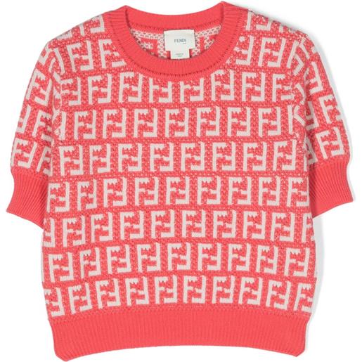 Fendi Kids top con stampa ff - rosa