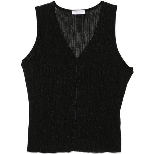 Majestic Filatures gilet in maglia fine - nero