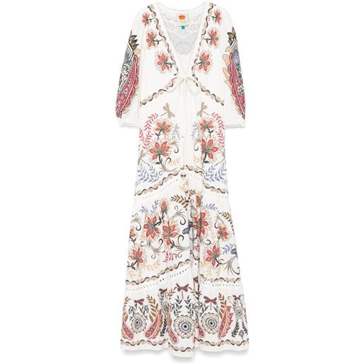 FARM Rio abito lungo boho glam - bianco