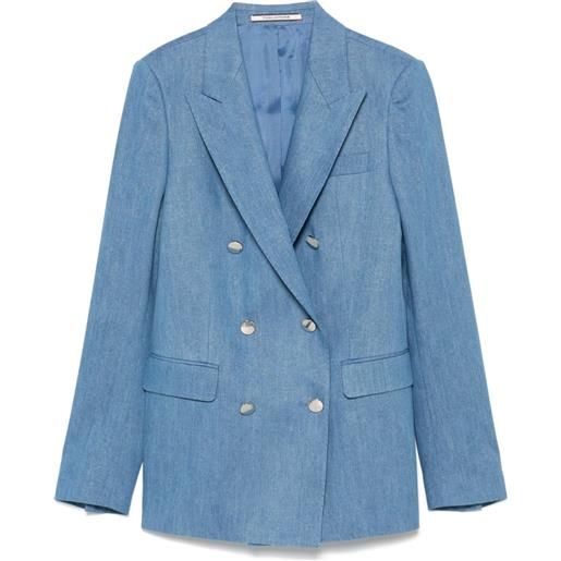Tagliatore blazer con glitter - blu