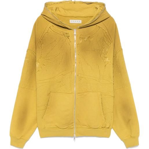 Paura felpa idris con cappuccio - giallo