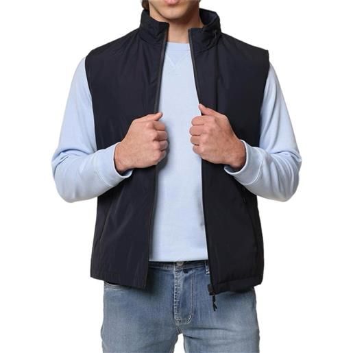 Amirante Antica Sartoria Napoletana gilet smanicato reversibile casual uomo color blu made in italy