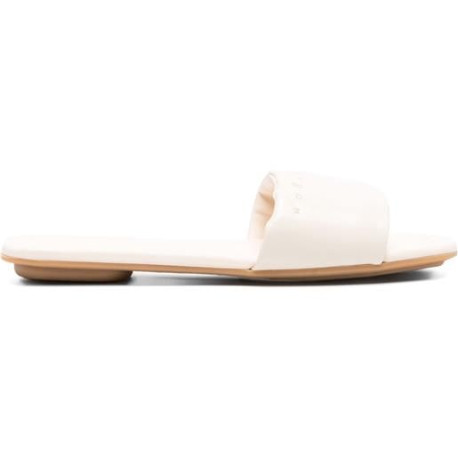 Hogan sandali slides in pelle - toni neutri