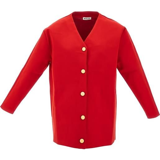 Bally cardigan in misto seta - rosso
