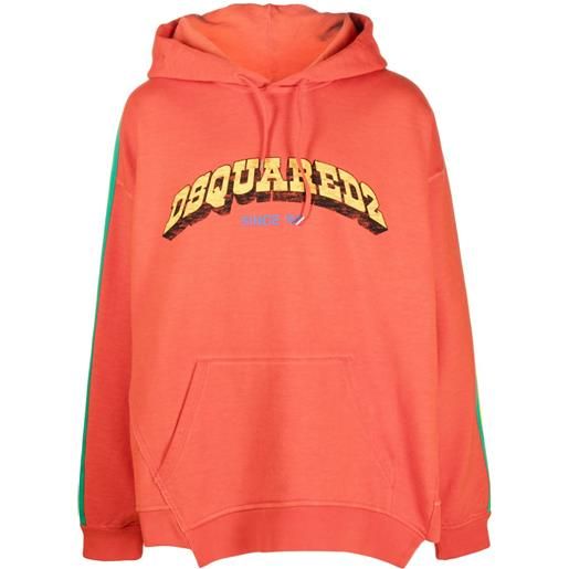 DSQUARED2 felpa con cappuccio - arancione