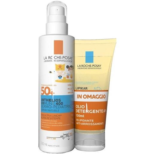 LOREAL POSAY anthelios spray uvmune dermoped 200 ml + olio 100 ml la roche posay