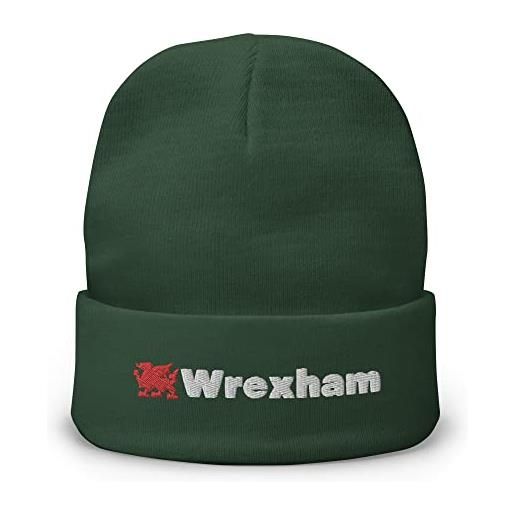 Generic wrexham gift - custom wrexham embroidered beanie ideal welsh gift for proud welsh souvenir