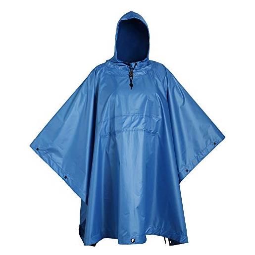 USGI Industries, poncho antipioggia mimetico antistrappo multiuso stile militare, od verde. , taglia unica