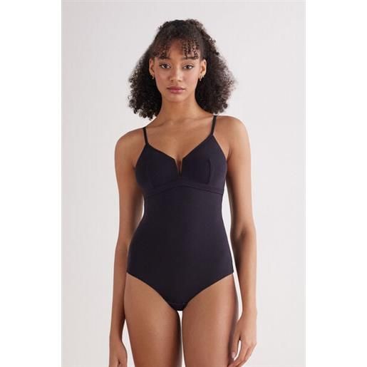 Intimissimi body spallina sottile in fresh bamboo nero