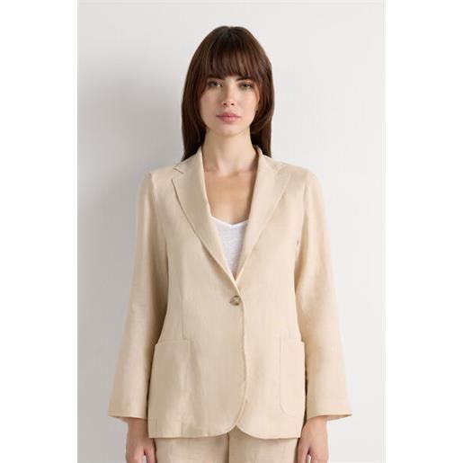 Intimissimi giacca in tela di lino the pure linen naturale