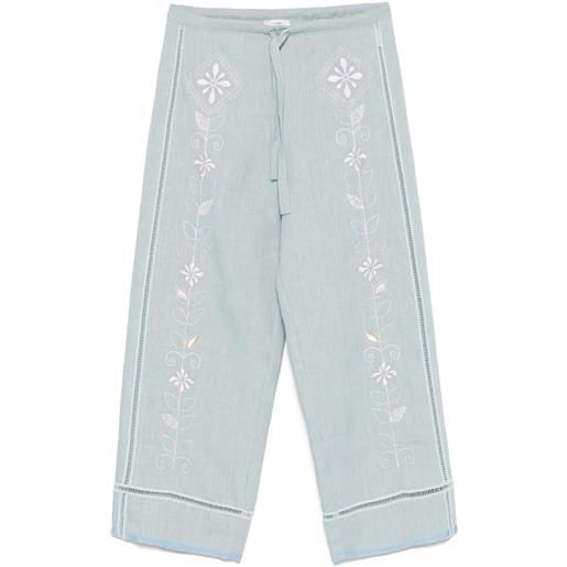 Forte Forte pantaloni con ricamo - blu