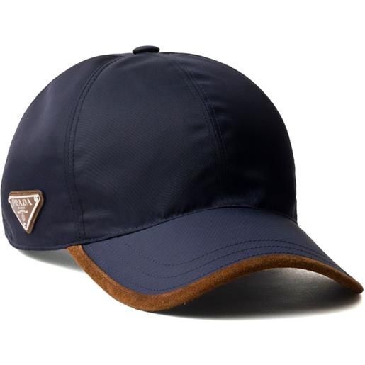 Prada cappello da baseball in re-nylon - blu
