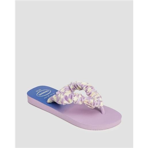 Havaianas infradito da bambini Havaianas kids fluffy viola-blu scuro