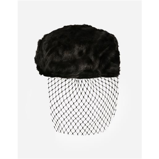 Dolce & Gabbana coppola in capra con veletta