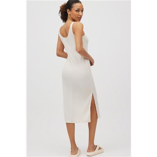 Ysabel Mora abito midi senza spalline avorio con aperture