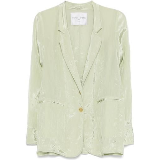 Forte Forte blazer con effetto stropicciato - verde