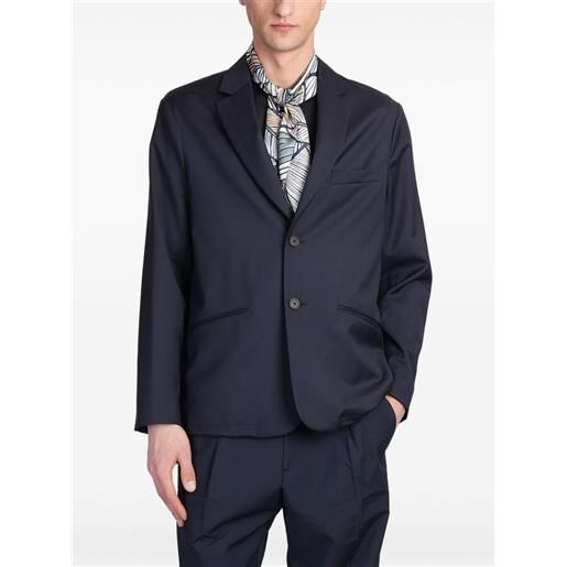 Emporio Armani blazer in lana vergine - blu