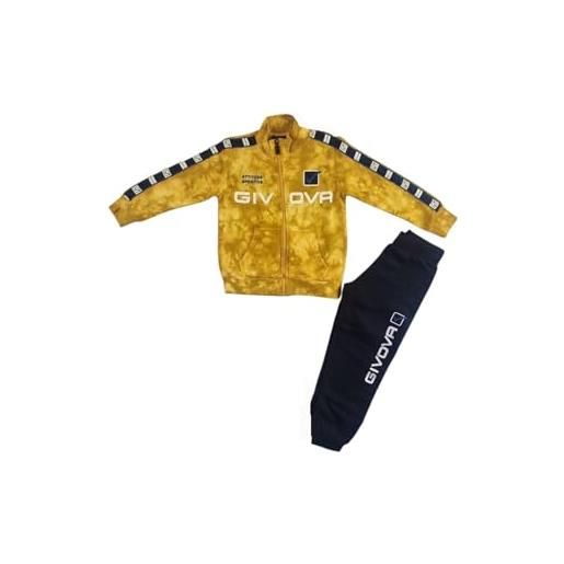 GIVOVA completo tuta bambino in cotone felpato giallo 7 anni