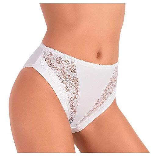 ANNYISON Mutandine Donna A Vita Alta In Cotone – Confezione Multipla Slip Morbidi E Contenitivi, Taglie Dalla S Alla 5XL