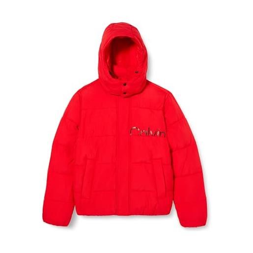 Calvin Klein jeans essentials non down logo jacket j30j323708 giacche imbottite, rosso (candy apple), s uomo