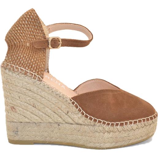 MACARENA alba6 espadrilles sandalo con tacco serraje ocre