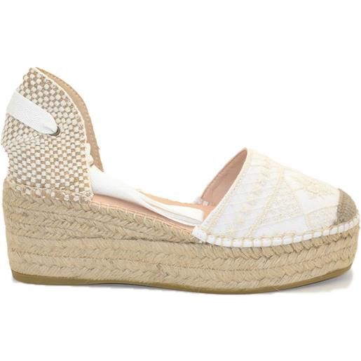 MACARENA java27 espadrilles sandalo con zeppa e plateau adala crudo