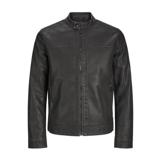 JACK & JONES jjewarner washed pu jacket noos - giacca da uomo, safari, xxl