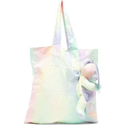 Fendi Kids borsa tote con stampa monogramma - multicolore