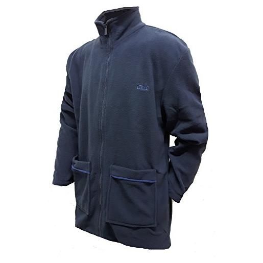 Irge giacca da camera pile uomo full zip art. Ir137 (xxl, blu)