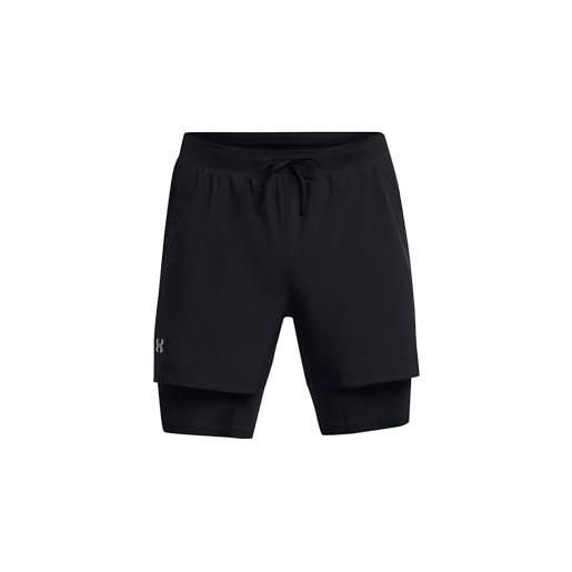 Under Armour uomo ua launch 5'' 2-in-1 short, pantaloncini palestra uomo, shorts uomo elasticizzati in 4 direzioni, pantaloncini uomo sportivi comodi e traspiranti