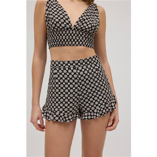 Ysabel Mora shorts con volant stampa floreale