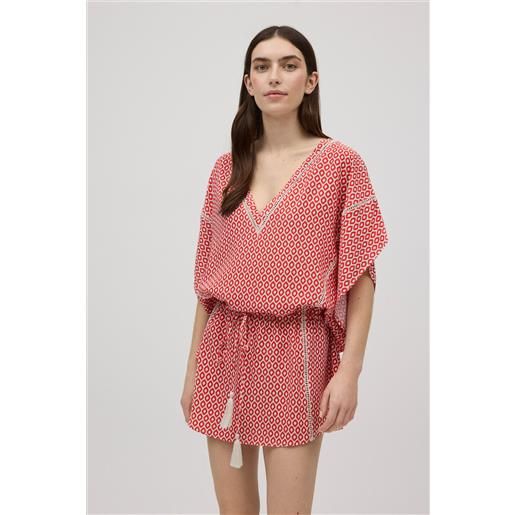 Ysabel Mora caftano da spiaggia stampato