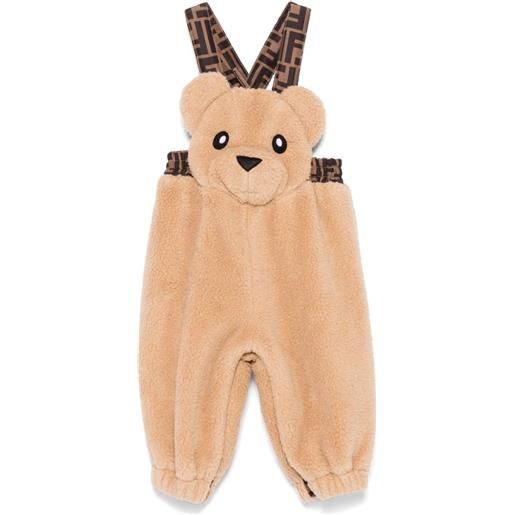 Fendi Kids salopette teddy bear - marrone