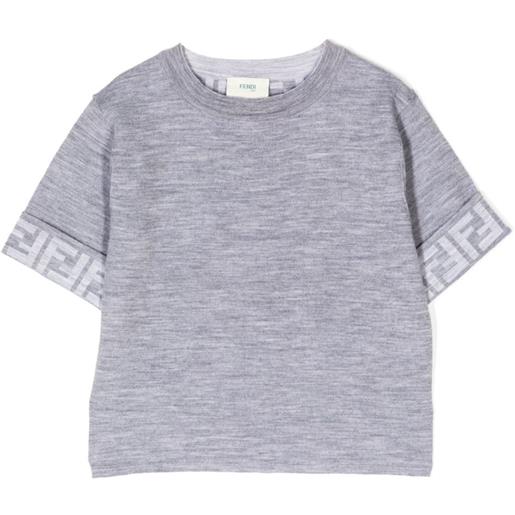 Fendi Kids t-shirt con stampa - grigio